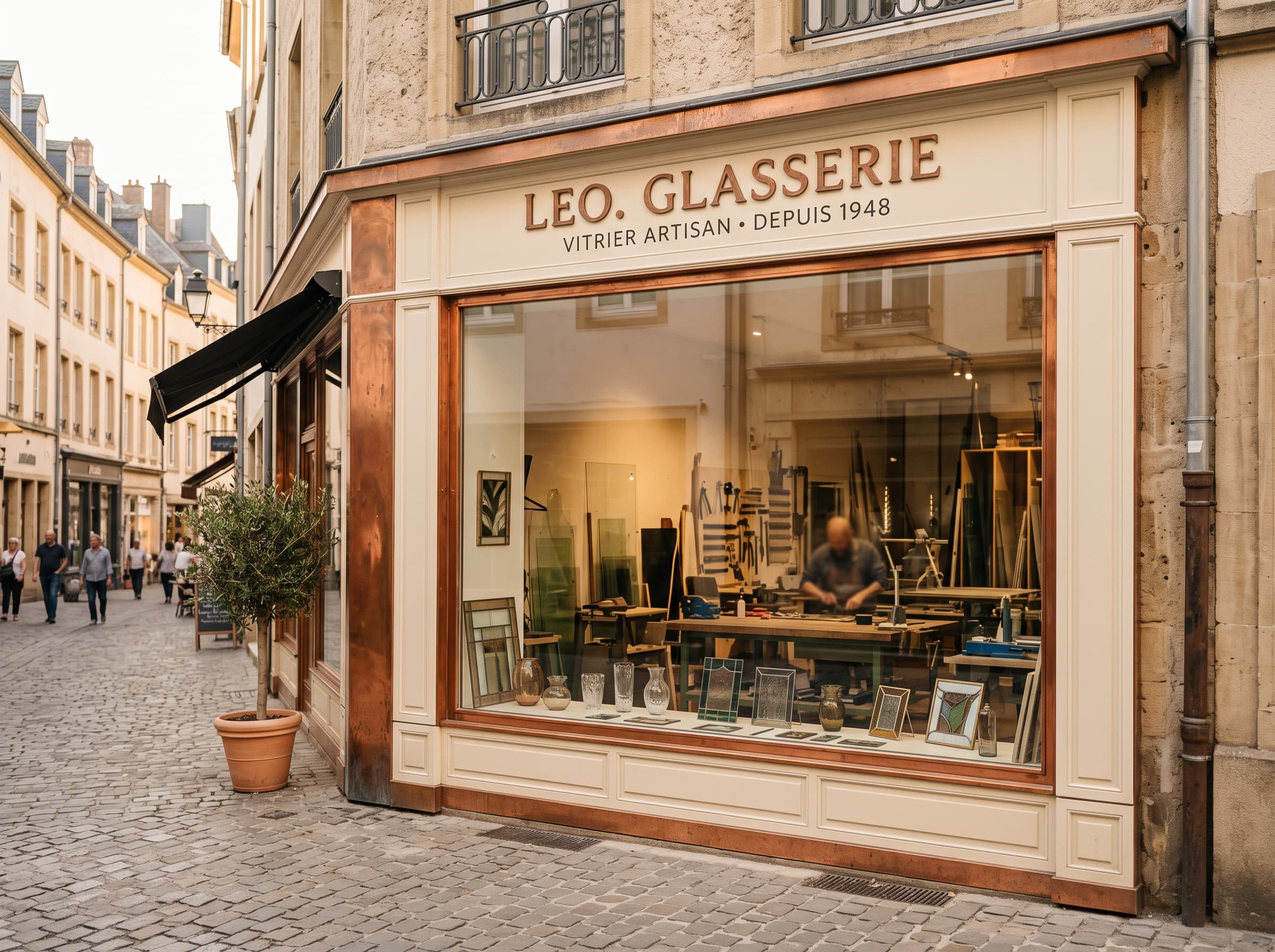 Vitrine de commerce remplacée près de la Belle Étoile à Bertrange